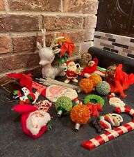 Large Lot Of Vintage Kitschy Christmas Ornaments/Decor- LOOK/READ picture
