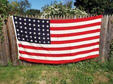 Large 48 Sewn Star Stripe US ENS 7 Navy Flag WW1/WW2 Era American USA 5 X 10 picture