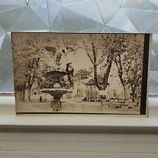 Vintage RPPC Postcard Old Man On Water Fountain Standing C1900s,  picture