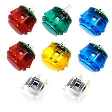 8 Pcs Arcade LED Push Buttons Game DIY Kit Clear Replace for OBSF OBSC OBSN +5V picture