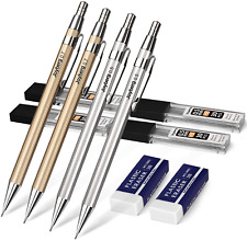 4 Pack Metal Mechanical 0.5Mm, 0.7Mm, Lead Pencil with 30 HB Lead Refills picture