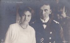Original RPPC Photo Postcard GERMAN SMS EMDEN CRUISER Officer MUCKE & WIFE 410 picture