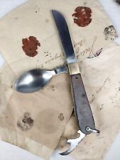 Vintage USSR Folding Pocket knife Spoon Tourist Multitool Soviet Russia picture