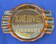 Antique Vintage German Glass Ashtray Khedive Exquisit Zigarette RARE picture