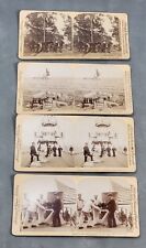 Antique 19TH Century REAL PHOTO Stereoview MILITARY Lot of  4 picture