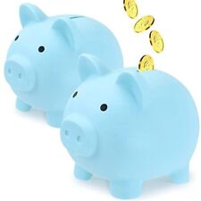 2Pcs Large Piggy BankCoin Bank for Boys and GirlsUnbreakable Plastic Money Ba... picture