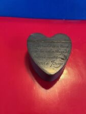 Rare Antique Pewter Svenskt Tenn Stockholm Heart Shape Box picture