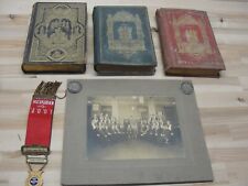 RARE LOT OF ODD FELLOWS 1848 1850 1852 BOOKS PHOTO MEDAL COINS picture