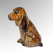 Vintage Ceramic Sitting Dog Spaniel Figurine Brazil 6.5” Tall picture