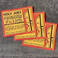1935 Holy Joe’s Singapore Sling Mix Labels, Carbonated Beverage, Soda, Oakland picture