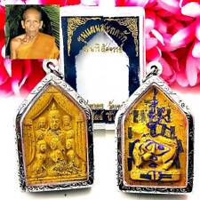 Khunpaen 7Wife Lust Love Attract Girl Lp Goy Be2551 Yellow 16T Thai Amulet #9109 picture