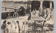 MEXICO BORDER WAR SCENES antique postcard veracruz cannons truce revolution picture
