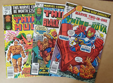 Marvel Two-In-One Annual #3, #4, #5 (1978-80, Marvel) FN/VF Lot of 3 picture