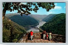 Ansted WV, New River Canyon, Hawk's Nest Park Vintage West Virginia PostcardÂ Â  picture
