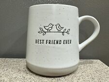 Sheffield Home Ceramic 4.5” Coffee Mug “Best Friend Ever” Birds Impressed in EUC picture