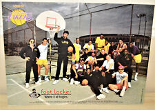 Los Angeles Lakers  Basketball 90-91 Footlocker Promo Poster 19X26 RARE VTG picture