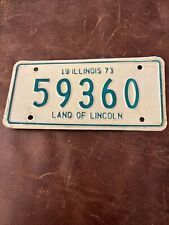 Vintage 1973 Illinois Motorcycle 🏍️ License Plate.  Vintage Tag # 59360￼ picture