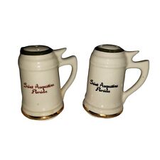 Vintage St Augustine Florida Salt & Pepper Shakers Souvenir Kitch Stein Mug picture