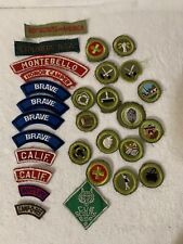 Mixed Lot Of Vintage Boy Scout BSA Merit badges and Community Strip Patches (29) picture