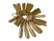 Lot of 43 Antique Skeleton Keys Flat Blanks Uncut Key For Stamping Charms Blank picture