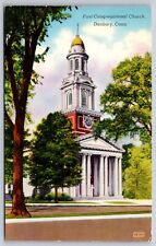 First Congregational Church Danbury Connecticut Chrome Postcard picture
