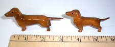 Vintage Bone China Dachshund Weiner Dogs Family of 2 Figurines Miniature picture