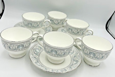 WEDGWOOD ENG BONE CHINA DOLPHINS SEASHELL 9 PIECE REPLACEMENT CUPS SAUCERS R4652 picture
