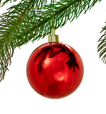 70MM Shiny Red Plastic Ball Ornaments Christmas Tree Decorations Bulk 48pcs picture