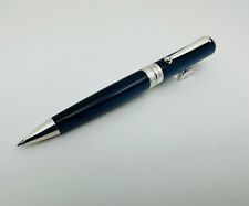 Vintage Montegrappa Blue Marble 925 Sterling Silver Fittings Ballpoint Pen picture