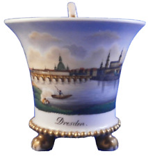 Antique 19thC Nathusius Porcelain Dresden Scenic Cup Porzellan Althaldensleben picture