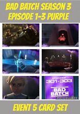 topps star wars card Trader  SEASON 3 BAD BATCH PURPLE EVENT SET 5 CARDS picture