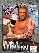 HHH signed JSA COA Full November 2000 WWF Magazine WWE The Game DX psa bas  picture