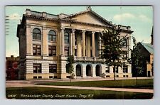 Troy NY-New York, Rensselaer County Court House, Antique Vintage c1913 Postcard picture