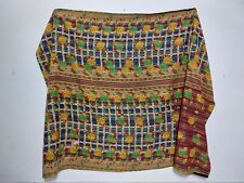 Vintage kantha handmade cotton recycled fine stitched quilt Gudari picture