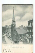 Old Vintage 1905 Postcard of Old South Church Boston MA picture