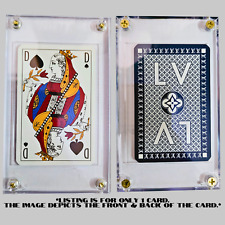 Louis Vuitton Jeu De Cartes Blue Monogram Playing Card RARE D Queen Spades COA picture