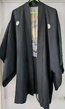 Vintage Japanese Kimono ~ Mens Silk ~ marked Made in Japan Beautiful Art Inside picture