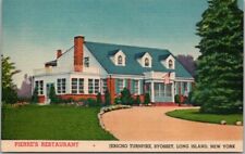 SYOSSET, Long Island NY Linen Postcard PIERRE'S RESTAURANT Jericho Turnpike picture