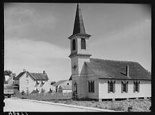 Church on a Sunday afternoon in Hebron,Maryland,MD,Wicomico County,1940,FSA picture