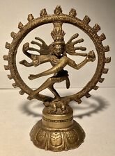 Dancing Shiva as Nataraja Sculpture Brass 5.5” picture