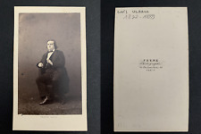 Pesmé, Paris, Louis Ulbach, Vintage Novelist Business Card, CDV. Louis Ulba picture