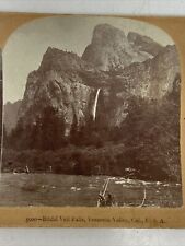Antique Stereoview Photo Card Yosemite Bridal Veil Falls Stereoscopic picture