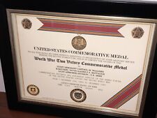 WW2 - WORLD WAR II VICTORY COMMEMORATIVE MEDAL CERTIFICATE ~ Type 1 picture