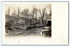 c1910's Mens Saw Mill Logging Occupational RPPC Photo Unposted Antique Postcard picture