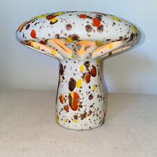 Vintage MCM Ceramic Drip Glaze Art Toadstool Mushroom Lamp picture
