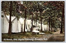 Mt Vernon Ohio~Hiawatha Park Baptist Assembly~Campground & Tents~Ladies~1908 picture
