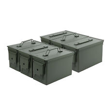 Redneck Convent Metal Ammo Storage Box 6pk - .50 Cal Green Locking Steel Can picture