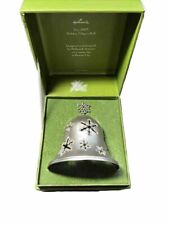 2005 Hallmark Holiday Filigree Bell Snowflake Silver In Box picture