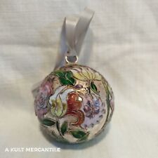 Vintage Cloisonne Floral Design Ornament picture