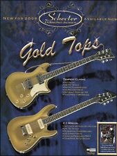 Schecter Diamond Series Tempest Classic & C-1 Special Gold Top guitars 8 x 11 ad picture